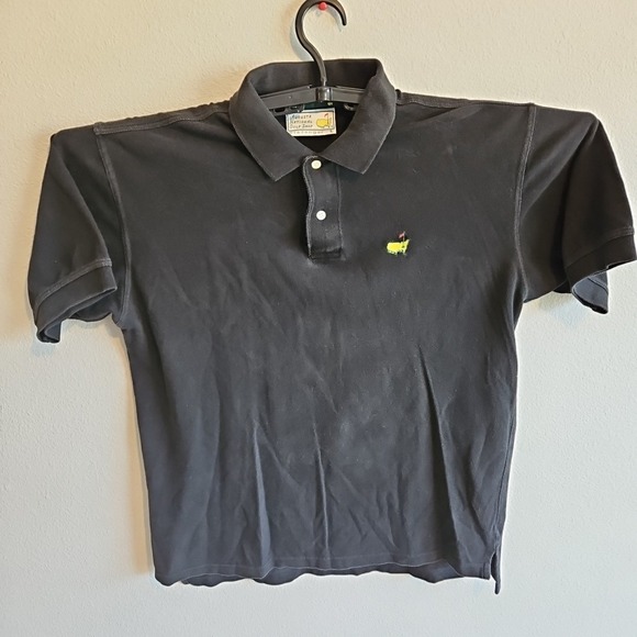 Vintage Masters Augusta National Golf Shop Slazenger Polo Mens Size Large Black - Picture 1 of 6